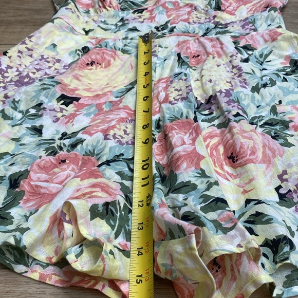 Faithful The Brand | Maribelle | Linen Floral Romper Romantic Pastel Spring - Picture 14 of 16